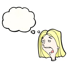 cartoon shocked woman N108