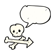 skull and crossbones arrow symbol N3