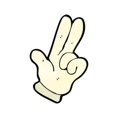 two fingers cartoon N2