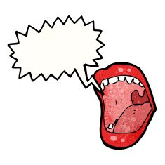 shouting mouth cartoon N7