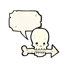 skull direction sign N2