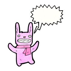 cartoon pink rabbit N59