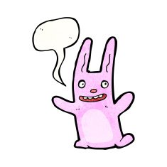 cartoon pink rabbit N61
