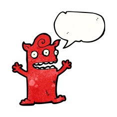 cartoon little monster N74