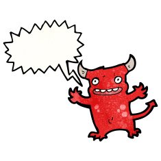 cartoon little devil N113