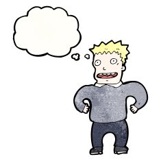 cartoon excited man N117