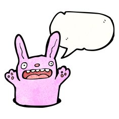 pink rabbit cartoon N5