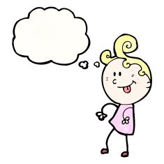cartoon funny doodle woman N2