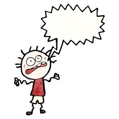 cartoon stressed doodle boy N2