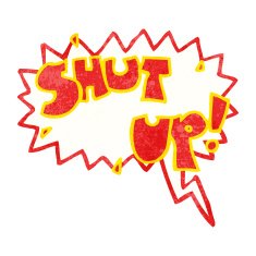 shut up cartoon shout N2