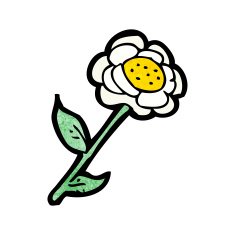 cartoon flower N513