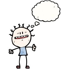 cartoon nervous doodle man N4