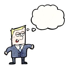 cartoon smug businessman N2