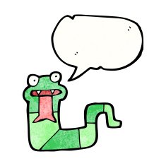 cartoon snake hissing N2