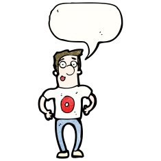 cartoon man in number zero shirt N8