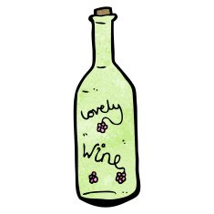 lovely wine cartoon N3