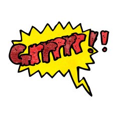 cartoon comic book growl N4