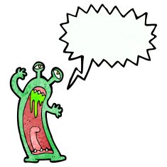 gross cartoon monster roaring N2