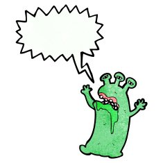 cartoon alien monster N39