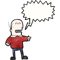 cartoon man pointing and laughing N44