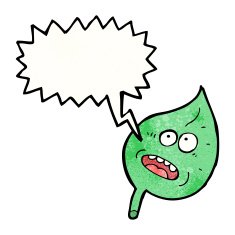 cartoon stressed out leaf character N2