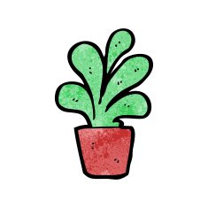 Cartoon Pot Plant N2