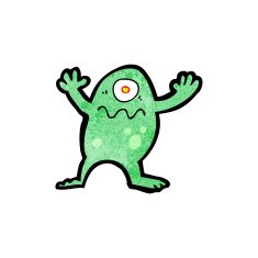 cartoon alien monster N40