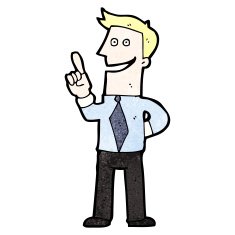 cartoon man with brilliant idea N3