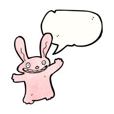cartoon pink rabbit N62