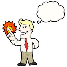 cartoon businessman with great idea N18