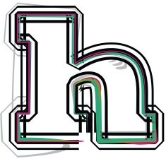 font Illustration Letter h N4
