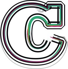 font Illustration Letter c N2