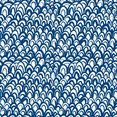 Nautical pattern inspired by fish skin in blue