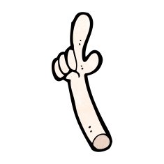 cartoon pointing hand N59