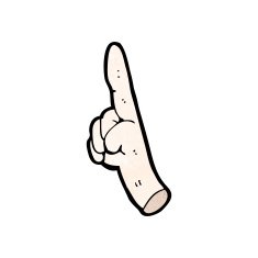 cartoon pointing hand N60