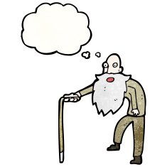 old man with walking stick N2
