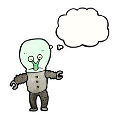 cartoon space alien N82