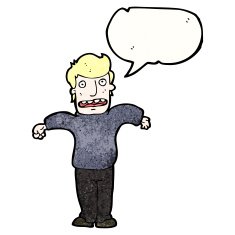 Cartoon Man Shrugging Shoulders N81