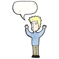 cartoon man with speech bubble N56