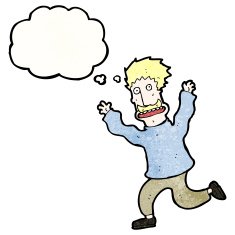 cartoon terrified man N312