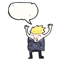 cartoon man jumping out of his suit N2