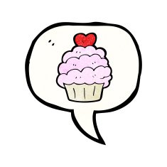 cartoon cupcake symbol N2