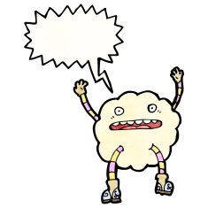 cartoon cloud monster N26