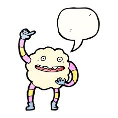 happy cartoon cloud monster N2