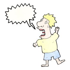Screaming Man Cartoon N5