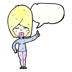 cartoon blond woman talking N3