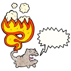cat with tail on fire N2