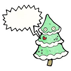 dancing christmas tree cartoon N2