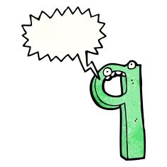 Cartoon Number 9 N7