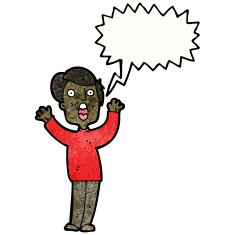 cartoon shrieking man N20